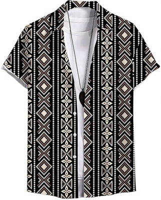 KesariNandan Men Printed Casual Multicolor Shirt