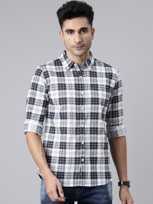 METRONAUT Men Printed Casual White Shirt