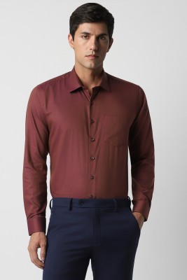 VAN HEUSEN Men Self Design Formal Maroon Shirt