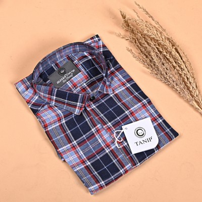 Dark Age Men Checkered Casual Blue Shirt