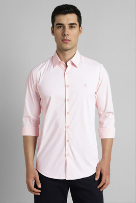 Simon Carter London Men Solid Casual Pink Shirt
