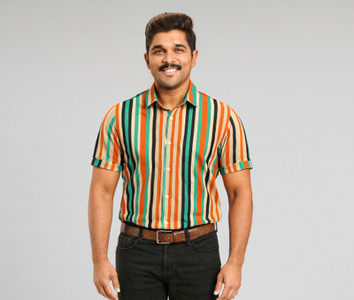 Bollyqueen Men Striped Formal Multicolor Shirt