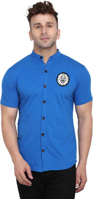 BEYOU FASHION Men Printed Casual Blue Shirt