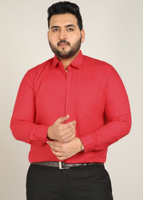 METRONAUT PLUS Men Solid Formal Red Shirt