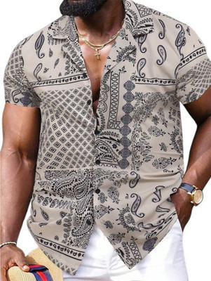 SHFASHION Men Printed Casual Multicolor Shirt
