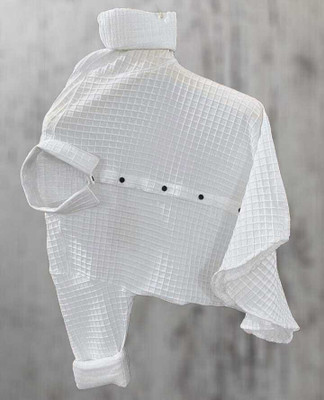 Manjubaa Enterprise Men Self Design Casual White Shirt