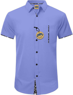 GAZZY CREATION Men Solid Casual Black Shirt