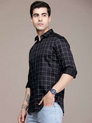 Calvin Klein Men Checkered Casual Black Shirt