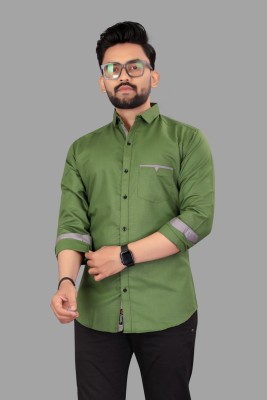 KEMLA ENTERPRISE Men Solid Casual Green Shirt