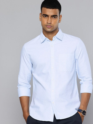 FLYING MACHINE Men Striped Casual Blue Shirt