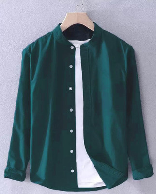 FUBAR Men Solid Casual Blue Shirt