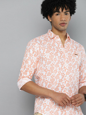 The Indian Garage Co. Men Printed Casual White Shirt