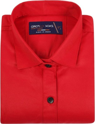 SNWARIYA Men Solid Casual Red Shirt