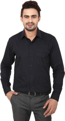Vilantra Fashion Men Solid Casual Black Shirt