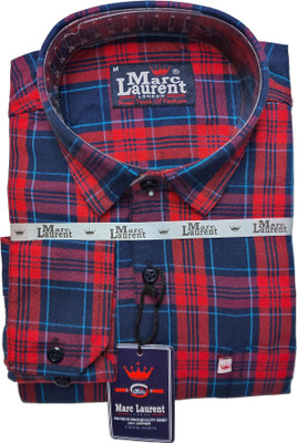 Shreyash Trend Men Solid Casual Red, Blue Shirt