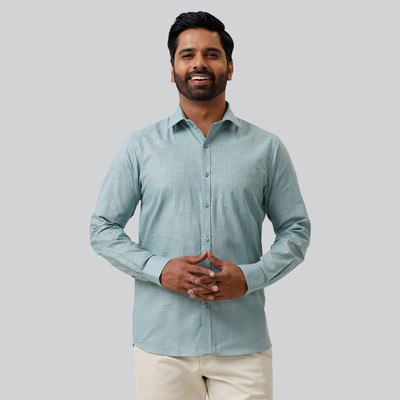 Ariser Men Solid Formal Light Blue Shirt