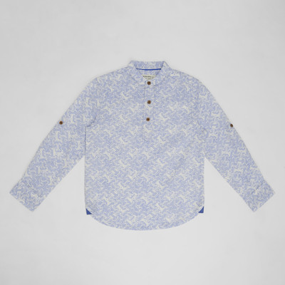 Pantaloons Junior Boys Printed A-line Kurta(Blue)