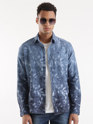 WROGN Men Printed Casual Blue, Light Blue, White Shirt