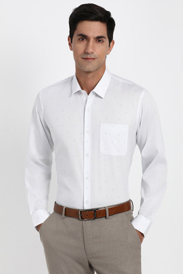 PETER ENGLAND Men Printed Formal White Shirt