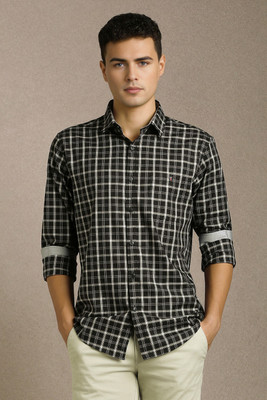 LOUIS PHILIPPE Men Checkered Casual Black, Grey Shirt
