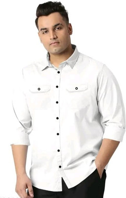 JILANI TRADERS Men Solid Casual White Shirt