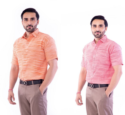 DESHBANDHU DBK Men Solid Casual Multicolor Shirt(Pack of 2)