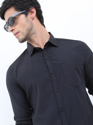 KETCH Men Solid Casual Black Shirt
