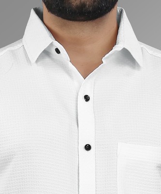 VeBNoR Men Solid Casual White Shirt