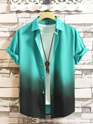 HouseOfCommon Men Dyed/Ombre Casual Multicolor Shirt