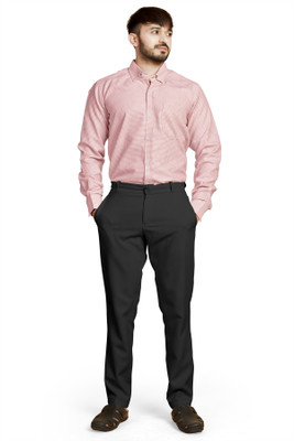 Gati Men Checkered Casual Pink Shirt