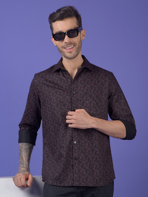 CRIMSOUNE CLUB Men Printed Casual Purple Shirt
