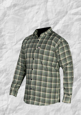 Arthz Fashion Trend Men Checkered Casual Green Shirt