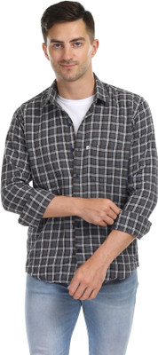 Shreyash Textiles Fab Men Solid, Checkered Casual Green Shirt