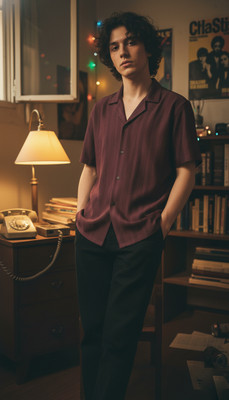 Dhakre fashion Men Self Design Casual Maroon Shirt