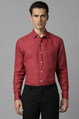 LOUIS PHILIPPE Men Self Design Formal Red Shirt