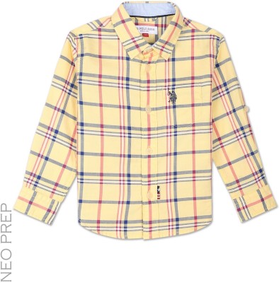 U.S. POLO ASSN. Boys Checkered Casual Multicolor Shirt