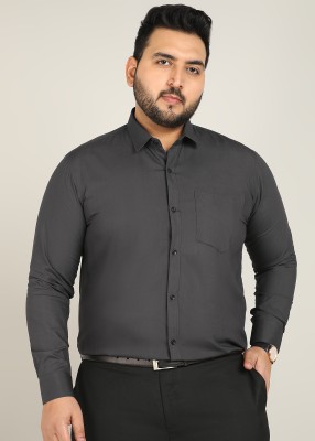 METRONAUT PLUS Men Solid Formal Grey Shirt