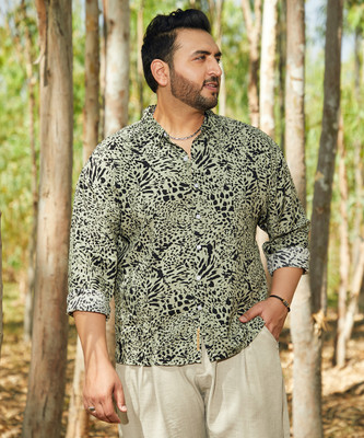 Instafab Plus Men Printed Casual Multicolor Shirt