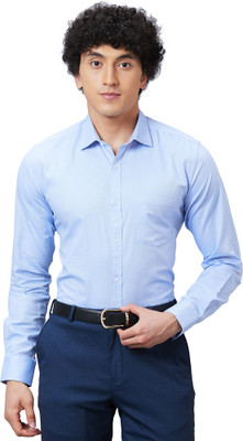 PARK AVENUE Men Solid Formal Light Blue Shirt