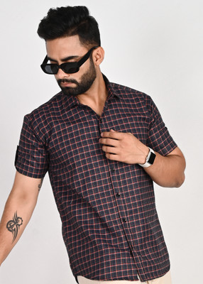 Dark Age Men Checkered Casual Light Green Shirt