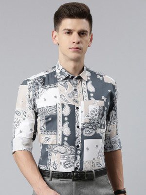 5TH ANFOLD Men Printed Formal Multicolor Shirt