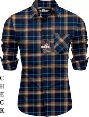 Kadhare Fashion Men Checkered Formal Multicolor Shirt