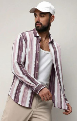 INDICLUB Men Self Design Formal Multicolor Shirt