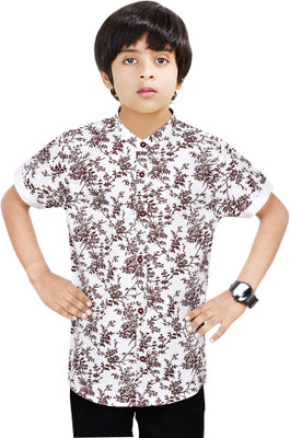 The Crane Boys Printed Casual Maroon Shirt