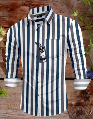 swstikenterprise Men Solid Formal Light Blue Shirt