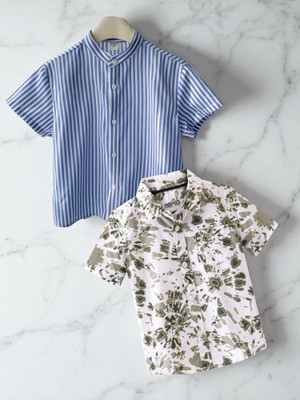 RAVYA TRENDZ Boys Printed, Checkered Casual Multicolor Shirt