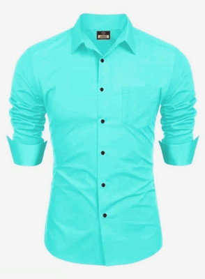 UNNATI TRENDS Men Solid Formal Green Shirt