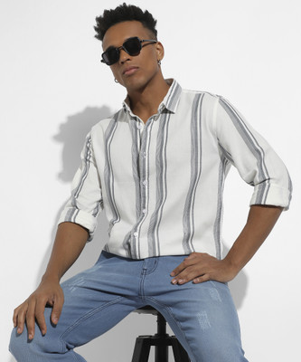CAMPUS SUTRA Men Striped Casual Multicolor Shirt