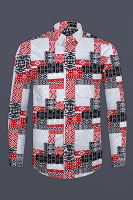 HOC Men Printed Casual Multicolor Shirt