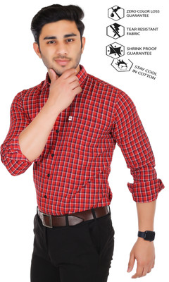 Shreyash Trend Men Solid Casual Red, White, Dark Blue Shirt